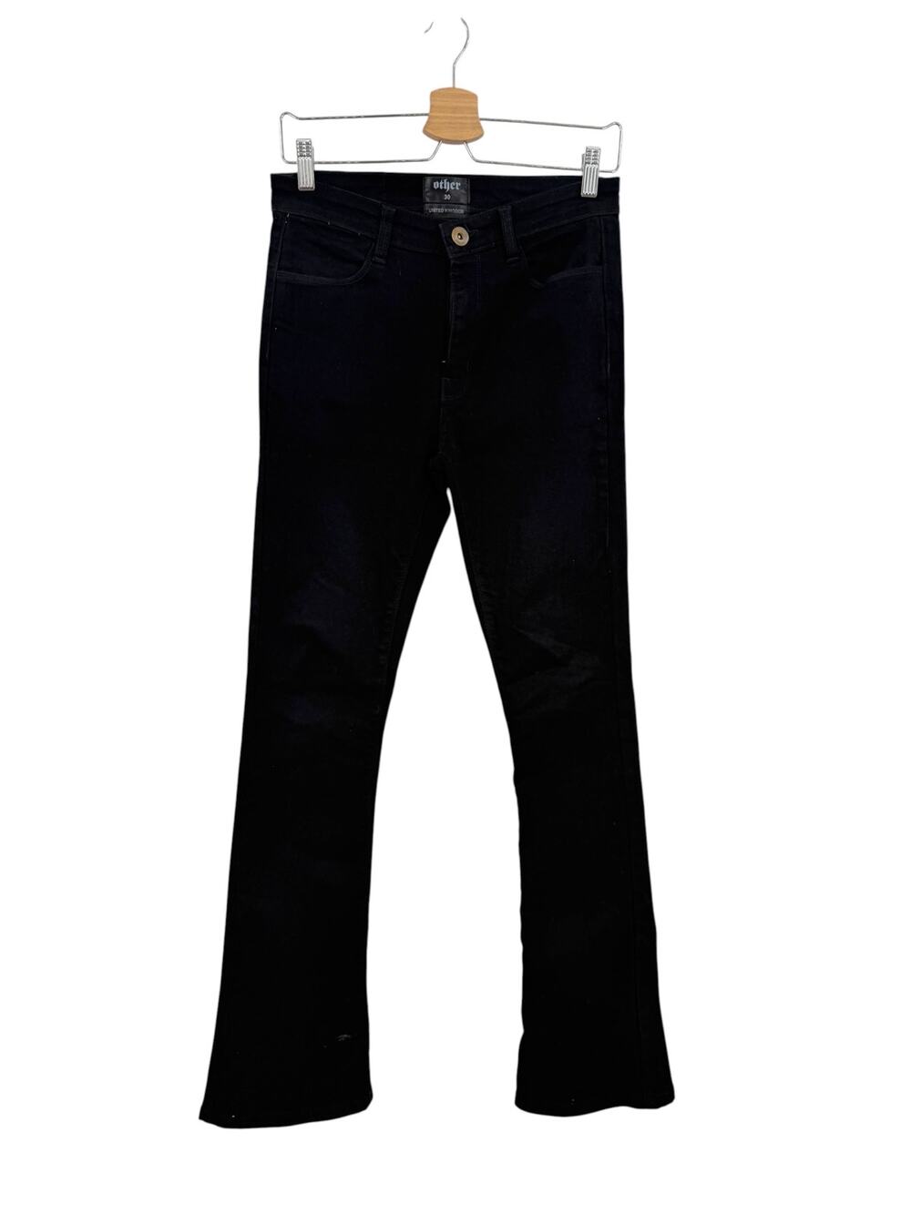Other UK Black Bootcut Flare Jeans Mid Rise Stretch Denim Size 30